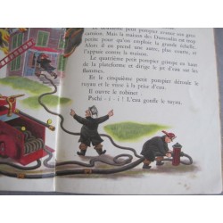 Cinq petits pompiers petit livre d'argent 1955