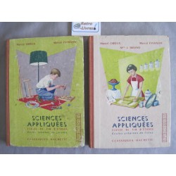 Sciences appliquées classe de fin d'études filles et garçons Hachette 1958