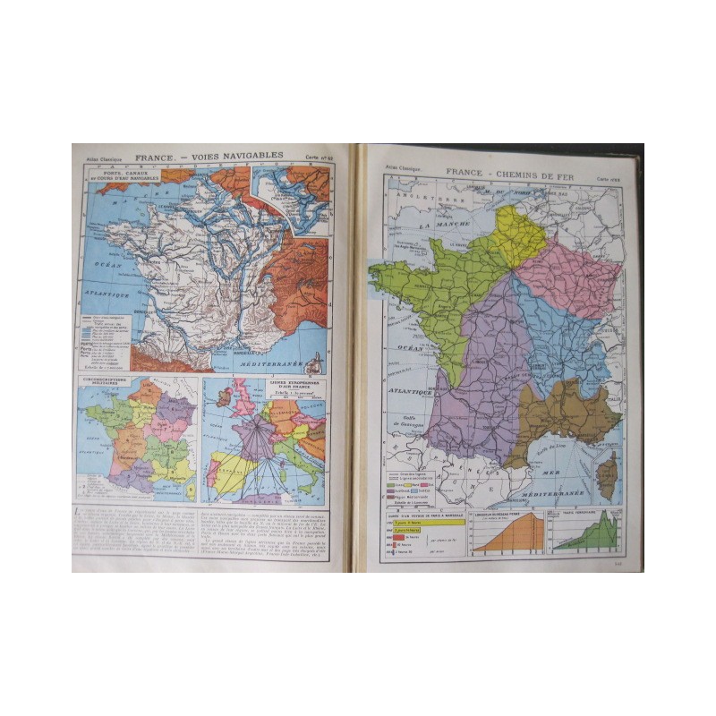 Atlas classique de géographie ancienne et moderne Retro Livres