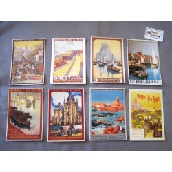 cartes postales rétro affiche voyage Chemins de fer Bretagne