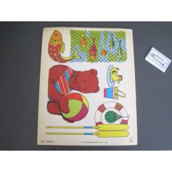 coloriage vintage Nounours ORTF 1966