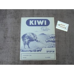 Protège cahier publicitaire "Kiwi" bleu