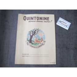 Protège cahier publicitaire ancien "Quintonine"