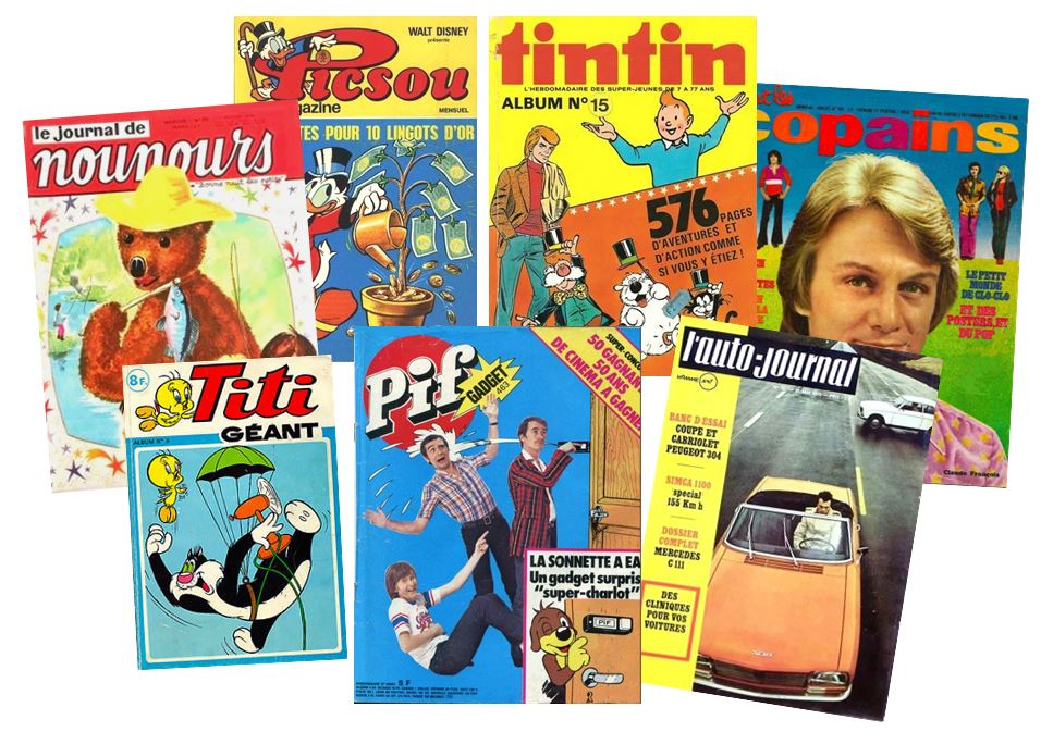 Magazines jeunesse et divers, revues et illustrés pour vous plonger dans vos souvenirs.